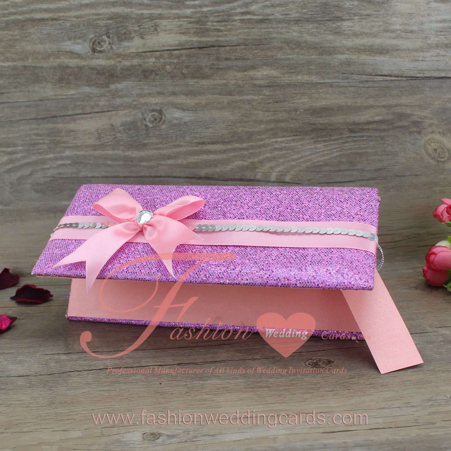 Luxurious Custom Light Purple Wedding Invitation Card Design